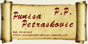 Puniša Petrašković vizit kartica